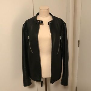 Coach Black Leather Racer Jacket